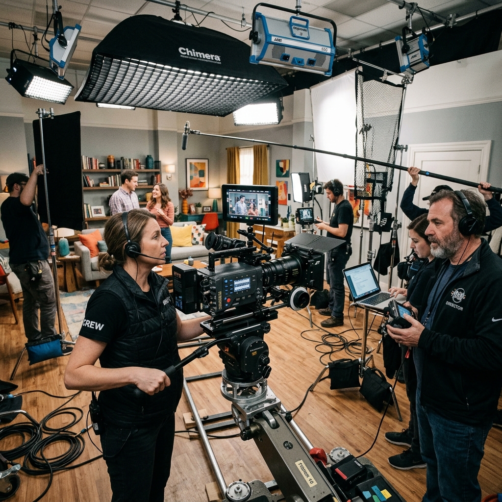 Detrás de cámaras del set de filmación de Apartamento 6